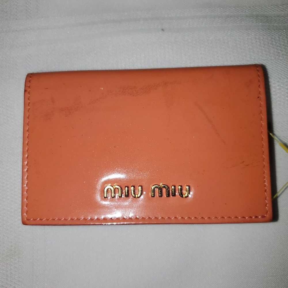 Miu Miu Vintage leather Bow Bifold  Card mini Wal… - image 10