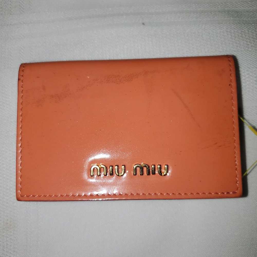 Miu Miu Vintage leather Bow Bifold  Card mini Wal… - image 5