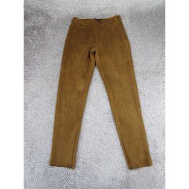 Zara Zara Leggings Womens Medium Brown Faux Suede… - image 1