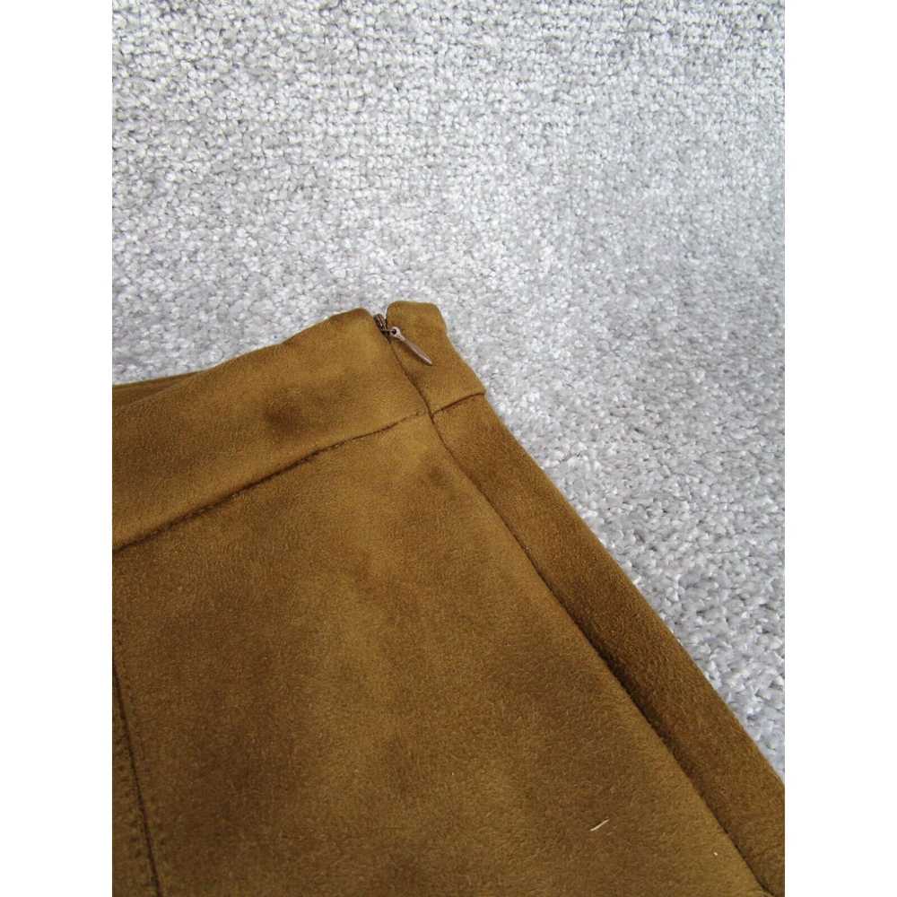 Zara Zara Leggings Womens Medium Brown Faux Suede… - image 2