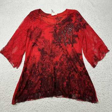 Vintage Vintage Brittany Black Small Red Black Em… - image 1