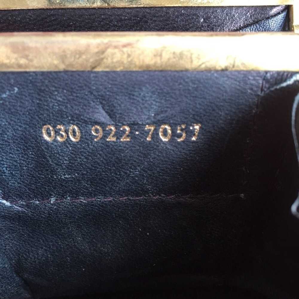 Vintage Authentic Gucci GG Leather/Canvas Navy Co… - image 3