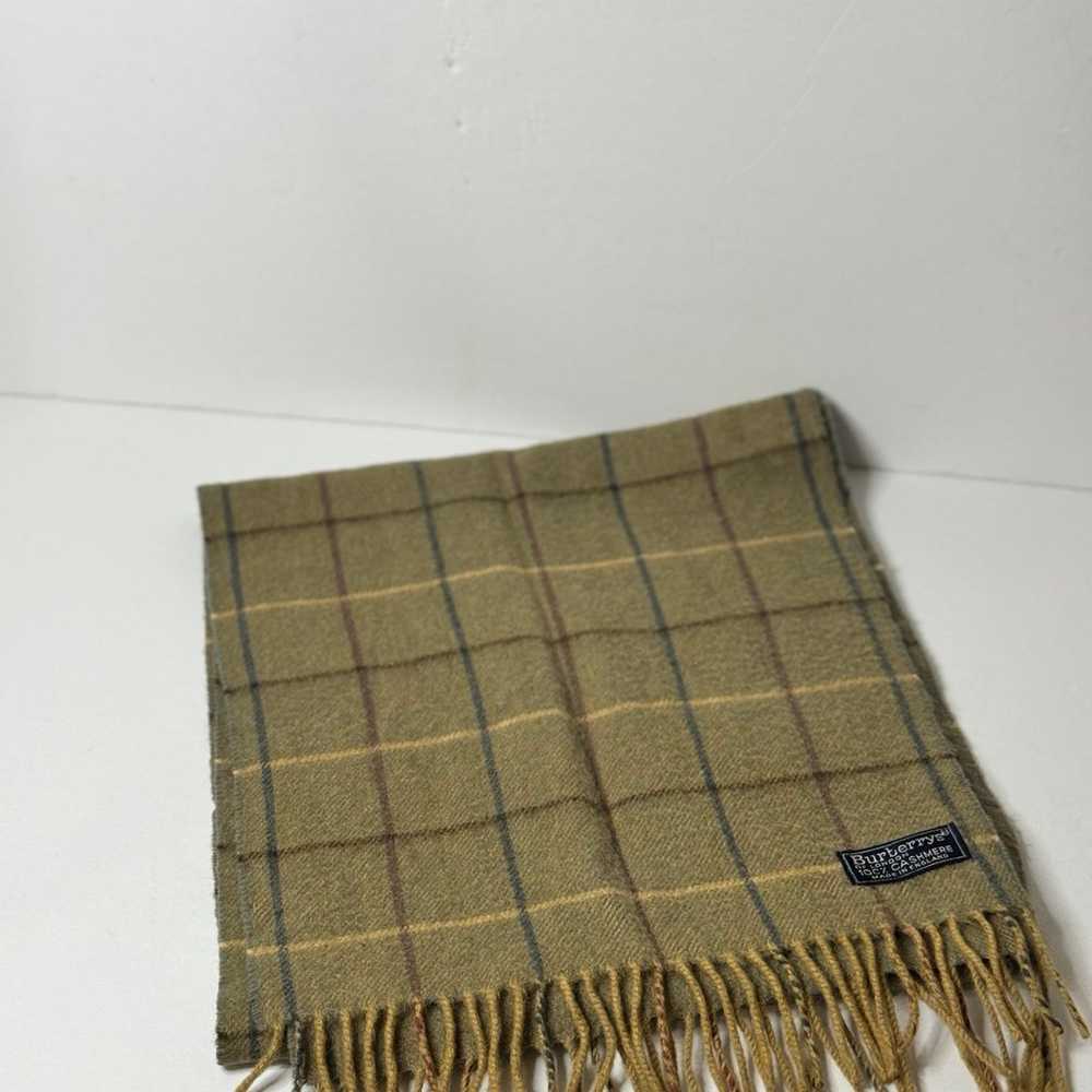 BURBERRY LONDON 100% CASHMERE BEIGE BRICK RED BLA… - image 1