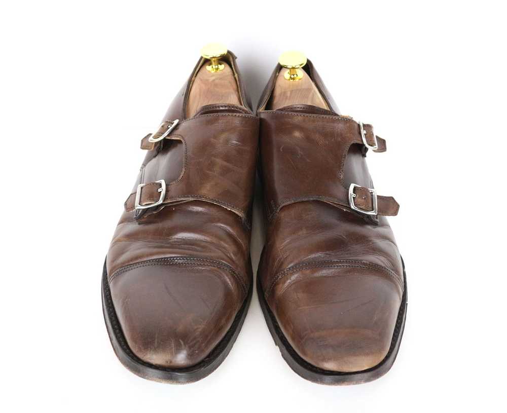 Suitsupply EU42.5 Brown Leather Double Monk Strap… - image 4