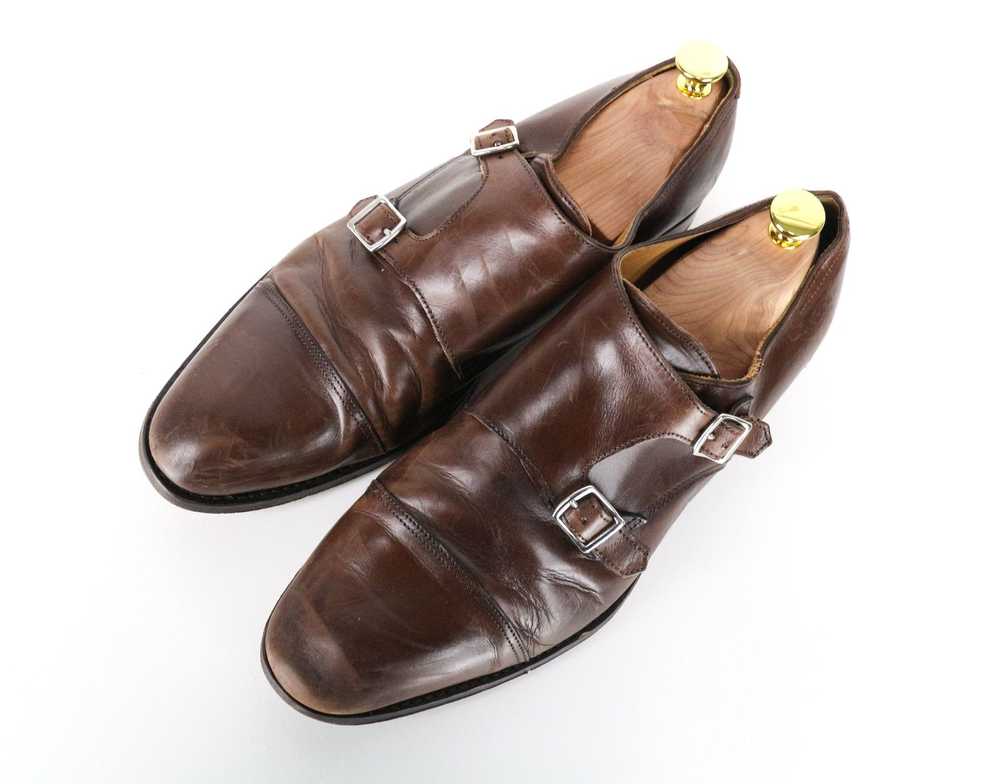 Suitsupply EU42.5 Brown Leather Double Monk Strap… - image 8