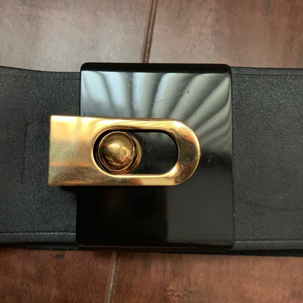 Lanvin Vintage Black Gold Belt Large - image 12