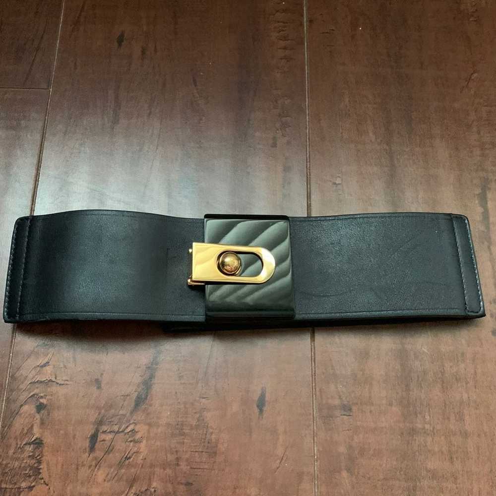 Lanvin Vintage Black Gold Belt Large - image 1