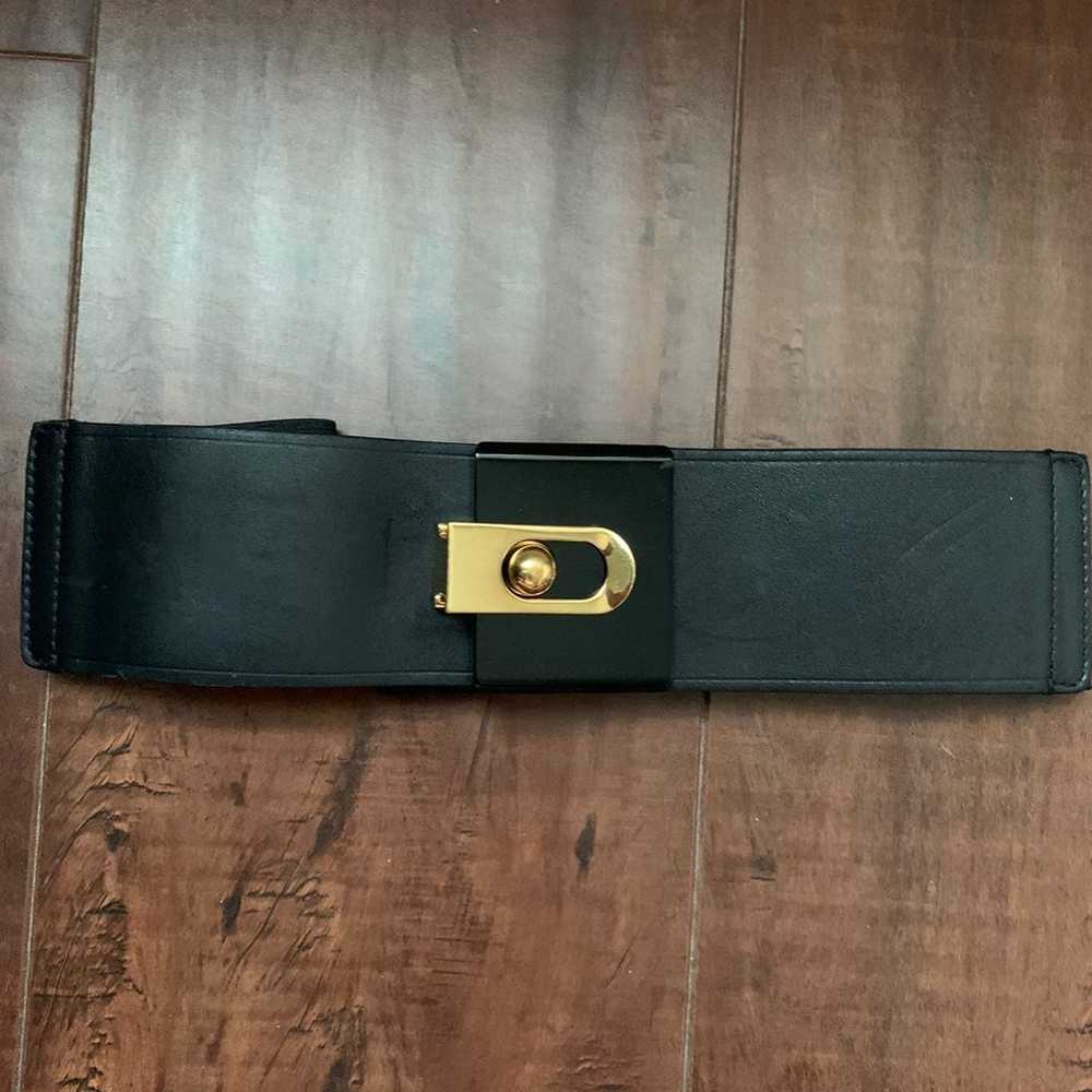 Lanvin Vintage Black Gold Belt Large - image 2