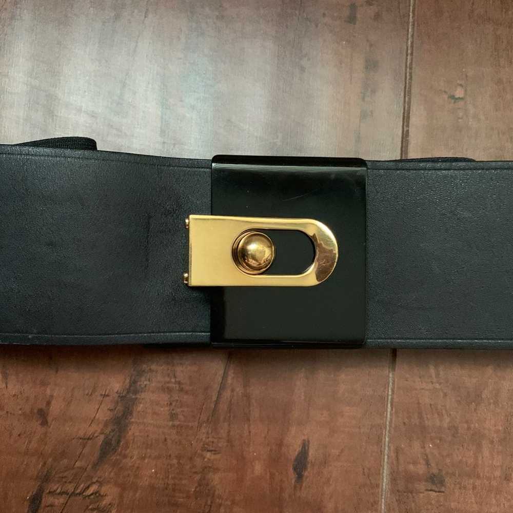 Lanvin Vintage Black Gold Belt Large - image 4