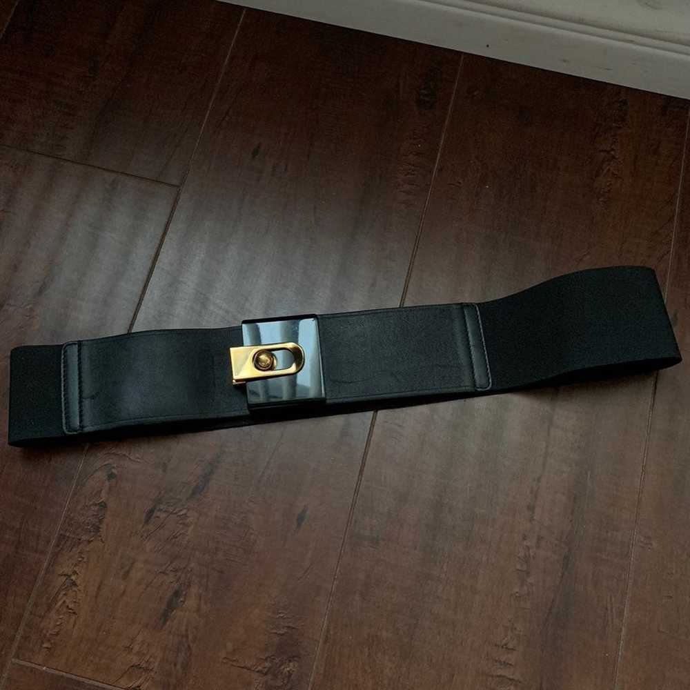 Lanvin Vintage Black Gold Belt Large - image 8