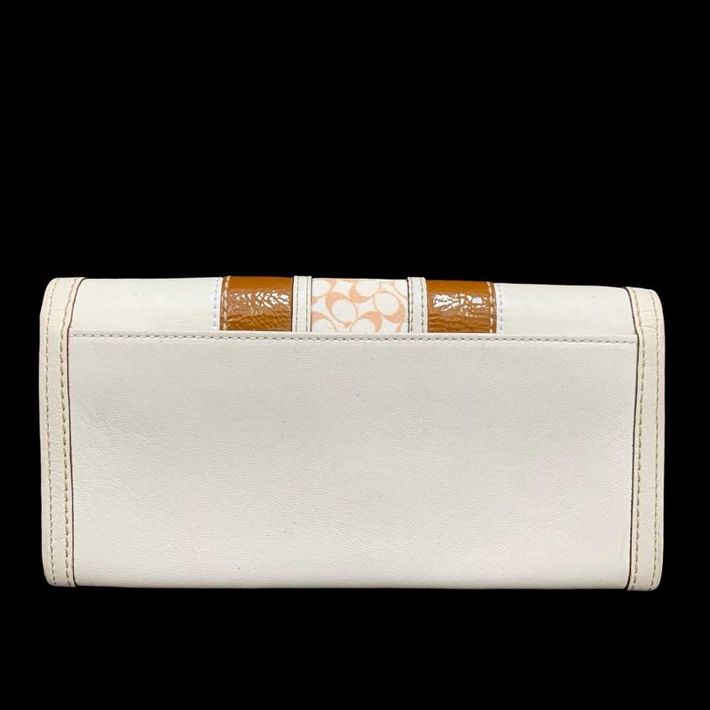 COACH Rare Vintage HAMPTONS STRIPE White Leather … - image 11