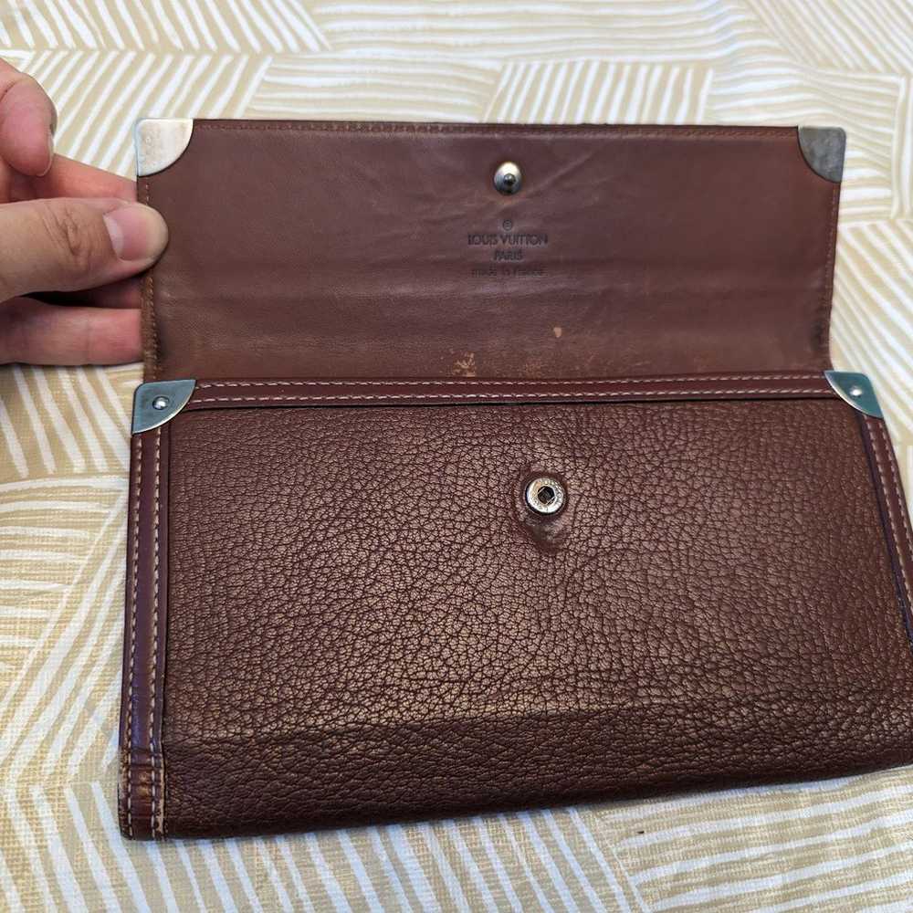 VTG Authentic Louis Vuitton Brown Leather Wallet - image 5