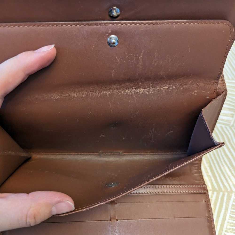 VTG Authentic Louis Vuitton Brown Leather Wallet - image 9