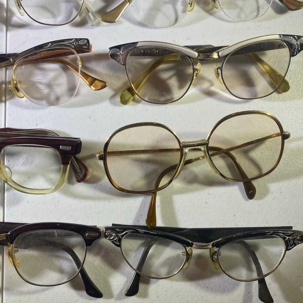 Vintage Eyeglasses Cats Eye Large Lot - image 4