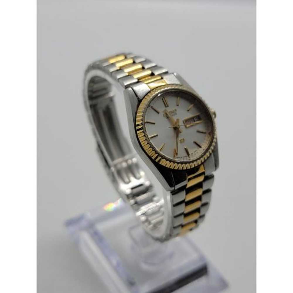 Seiko SQ Day/Date Women's Vintage Two Tone Watch … - image 2