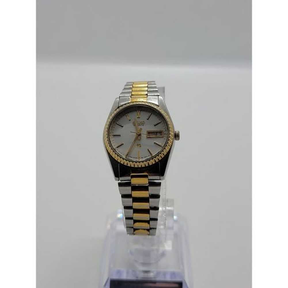 Seiko SQ Day/Date Women's Vintage Two Tone Watch … - image 3