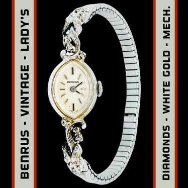 Rare Vintage Benrus Diamond Gold Watch - image 1