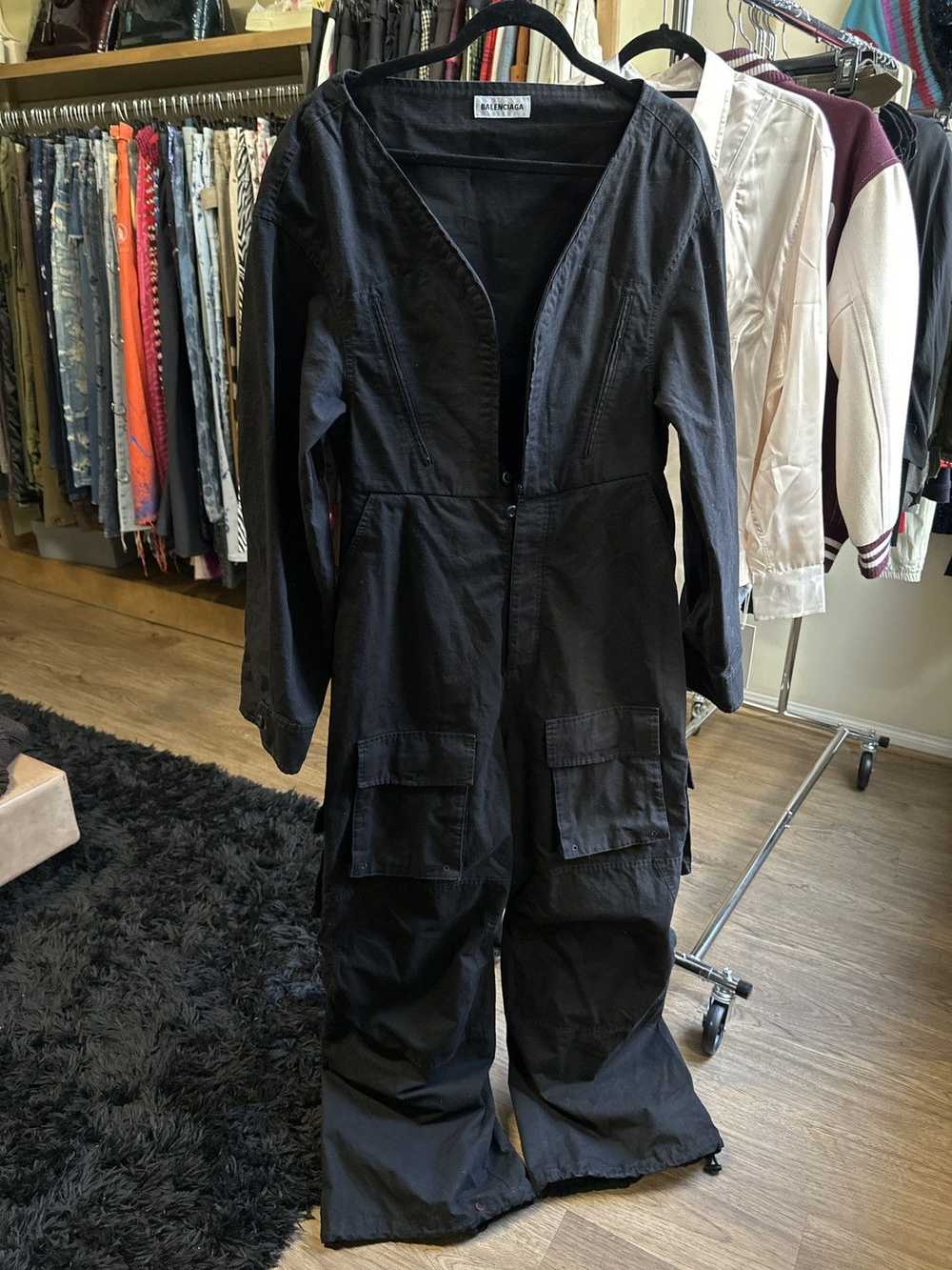 Balenciaga $2,500 cargo jumpsuit adjustable waist - image 1