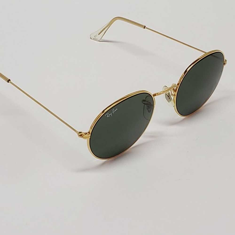 Vintage Ray-Ban Gold Round Metal Sunglasses - image 2