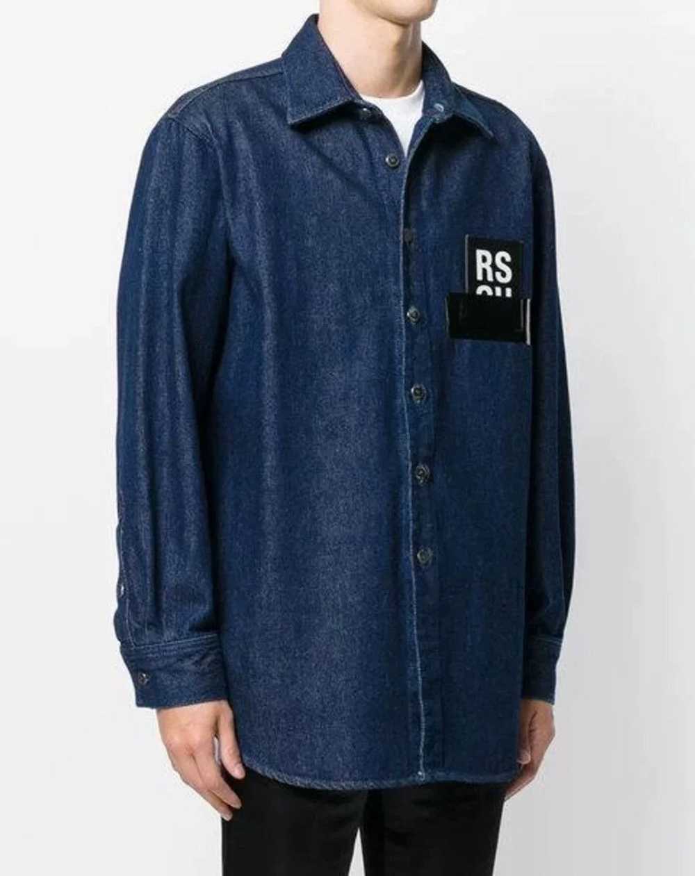 Raf Simons Raf Simons blue denim shirt jacket - D… - image 8