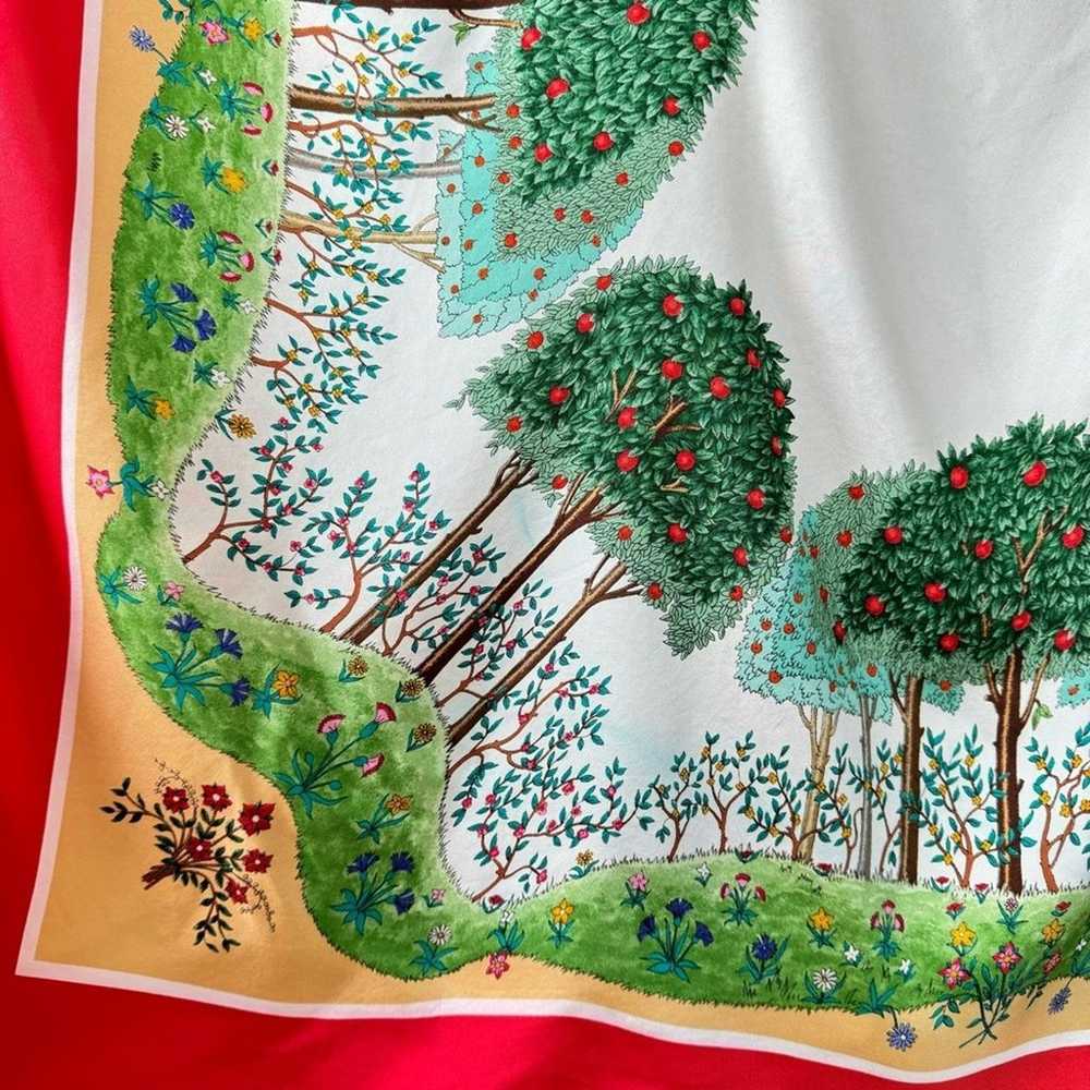 Vintage Gucci 1970s V. Accornero apple tree flora… - image 3