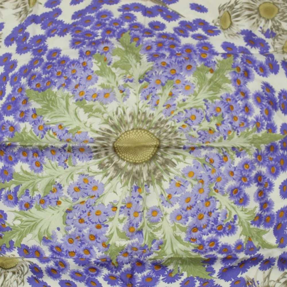 HERMES SILK SCARF FLEURS ET CARLINES VINTAGE RARE - image 6