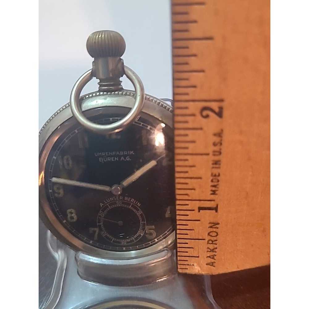 Rare Buren Grand Prix Pocket Watch Antique Steel … - image 12