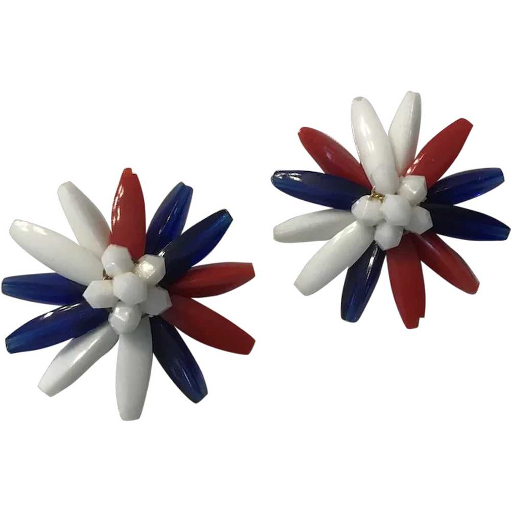 Vintage W. Germany Red, White and Blue Plastic Be… - image 1