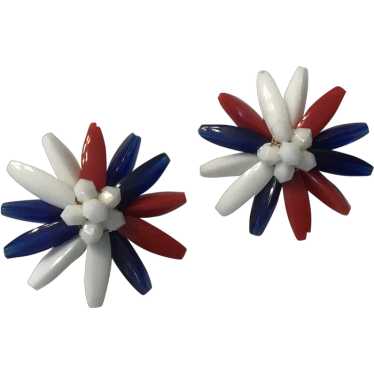 Vintage W. Germany Red, White and Blue Plastic Be… - image 1