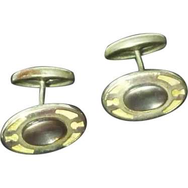 Oval Mother of Pearl  1930’s Cufflinks Cuff Links - image 1