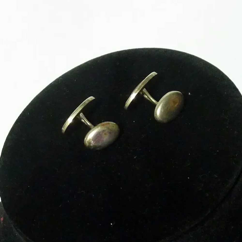 Oval Mother of Pearl  1930’s Cufflinks Cuff Links - image 3