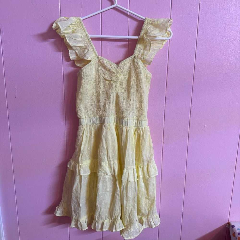 yellow mable smocked dress - image 1