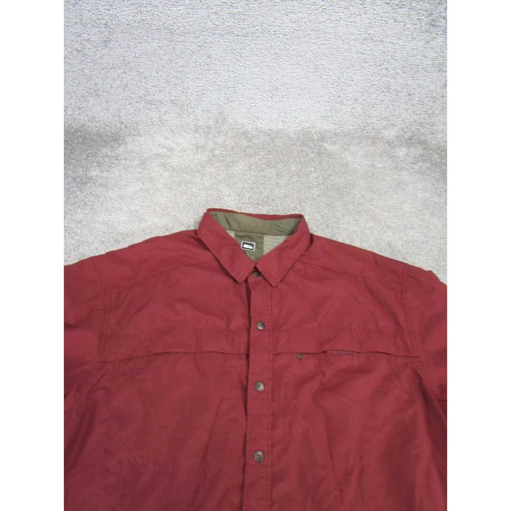 Vintage Rei Shirt Mens Xl Red Short Sleeve Hiking… - image 2