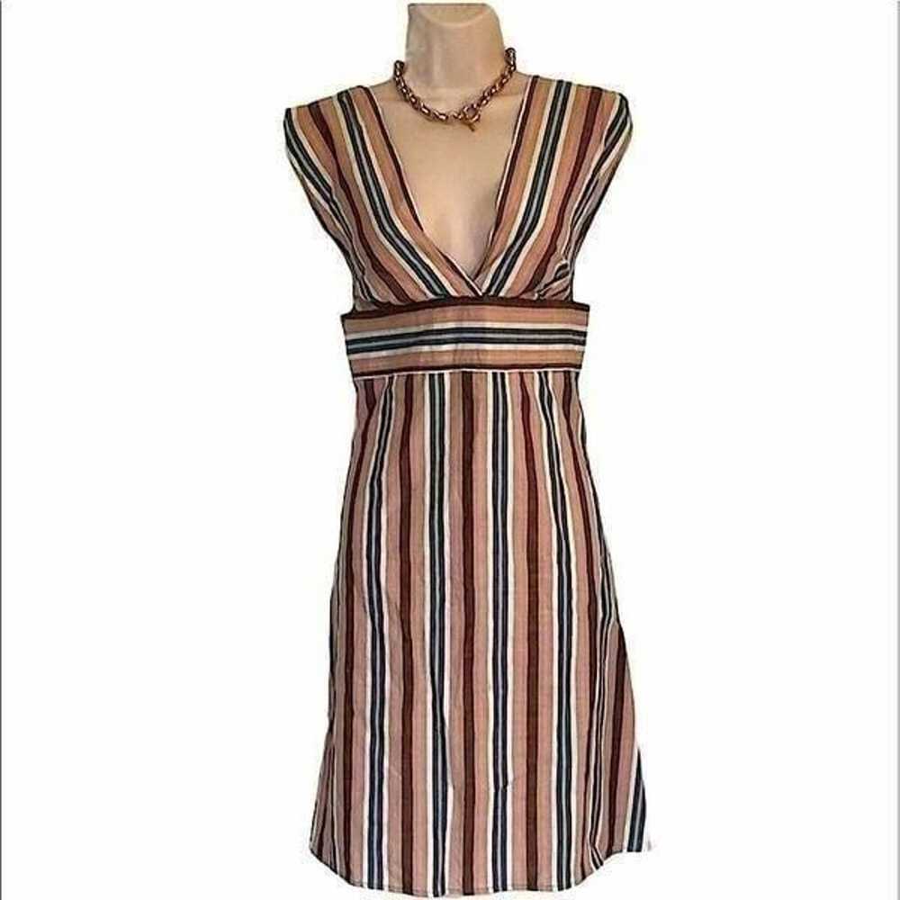 Vintage fancy boho striped dress size small - image 1