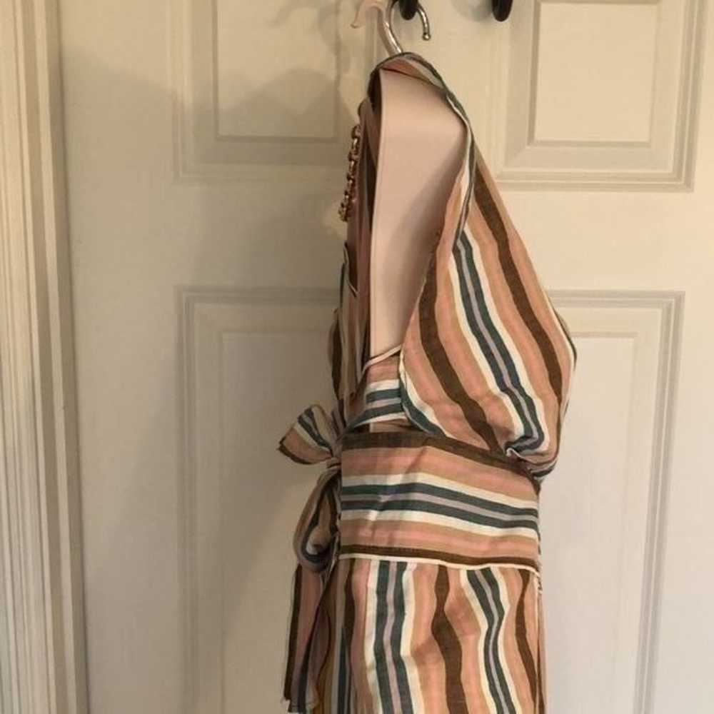 Vintage fancy boho striped dress size small - image 4