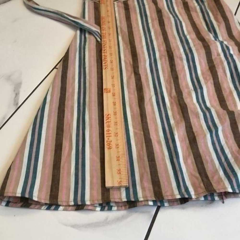 Vintage fancy boho striped dress size small - image 8