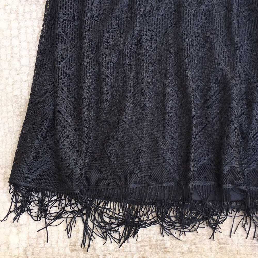 Vintage Black Fringe Dress - image 3