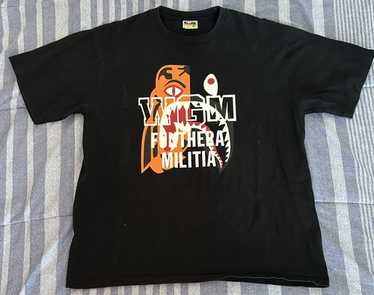 APE BAPE  KAWS TIGER SHARK tee tシャツ M 黒 AUTHENTIC APE BAPE TIGER SHARK JAPANESE LETTERS TEE T SHIRT