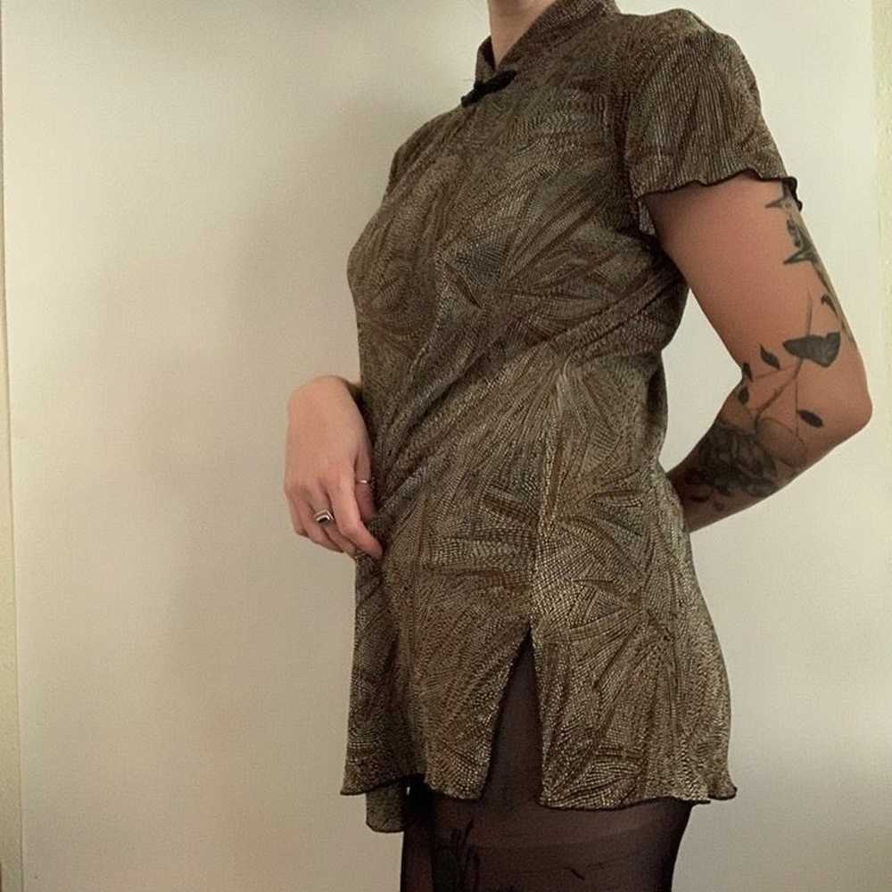 Vintage Metallic Mini Dress - image 3