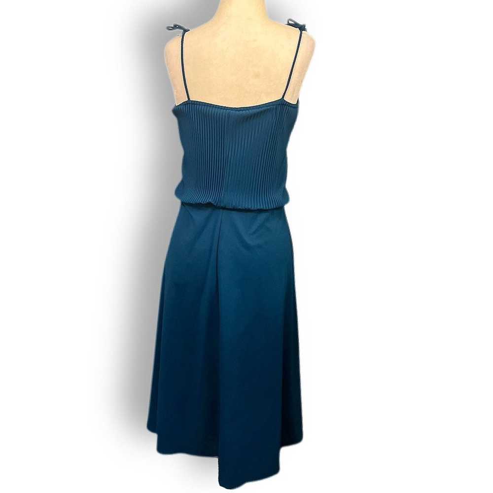 Vintage 60s 70s pleated spring midi dress - image 4