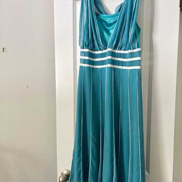 Vintage blue/white dress - image 1