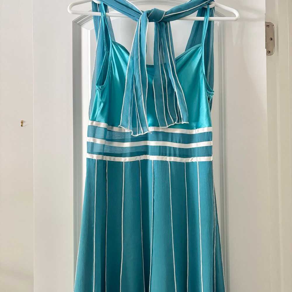 Vintage blue/white dress - image 4