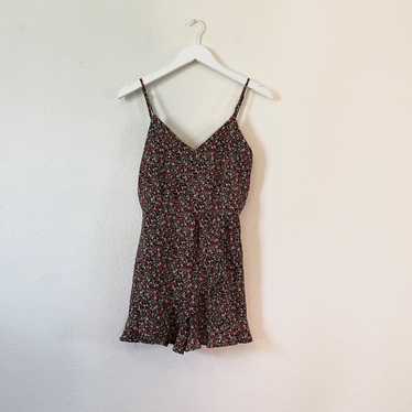 Vintage style floral mini romper - image 1