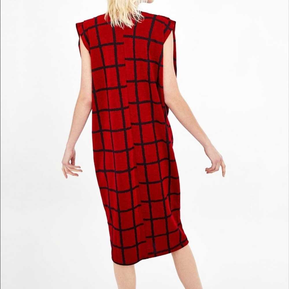 Zara Check Dress with Pleated Shoulder - image 4