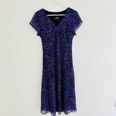 Vintage 90s Nurdan Butik Purple Midi Tea Dress - image 1