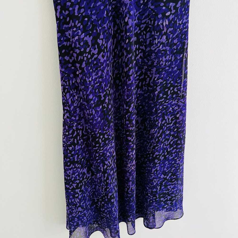 Vintage 90s Nurdan Butik Purple Midi Tea Dress - image 3