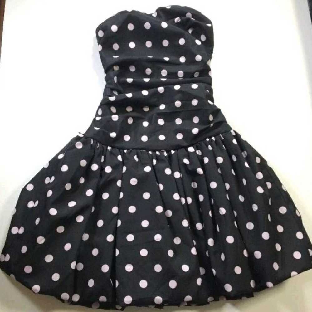 Black & Pink Polka Dot Dress - image 2