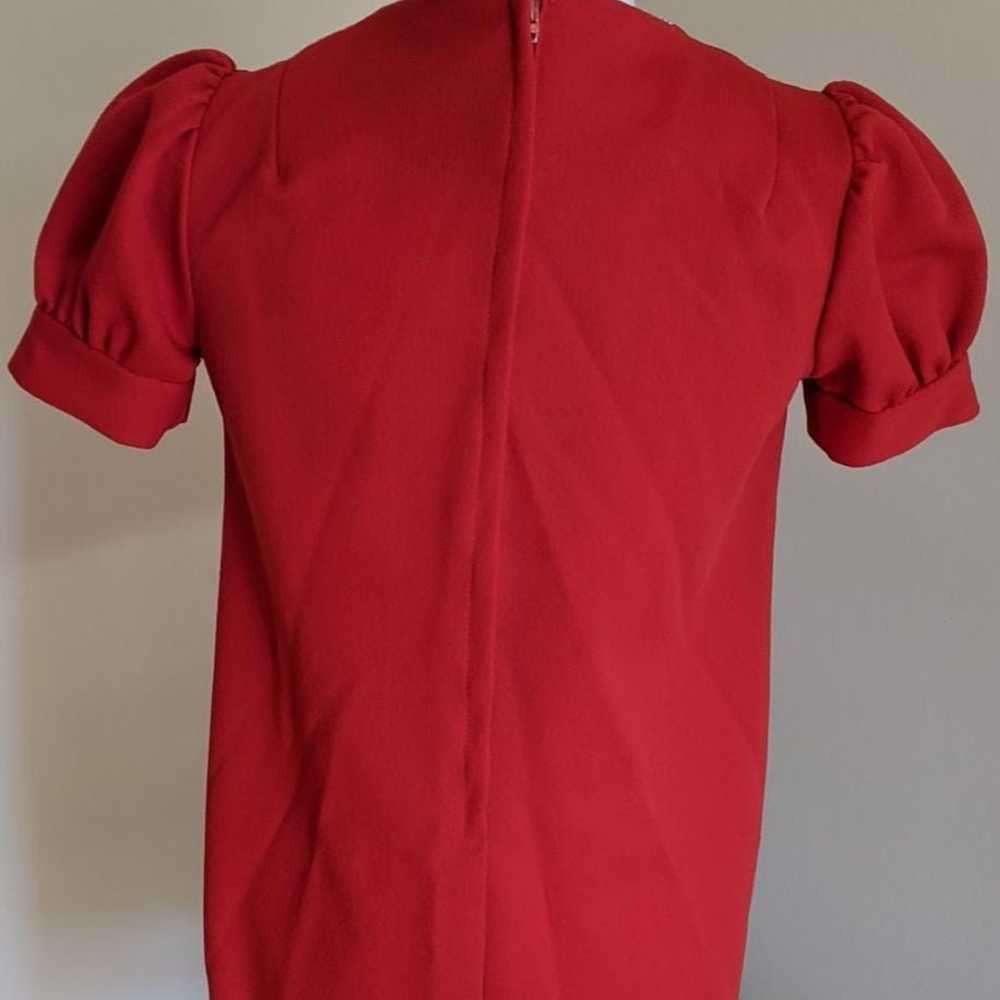 1970s vintage red mini dress - image 3