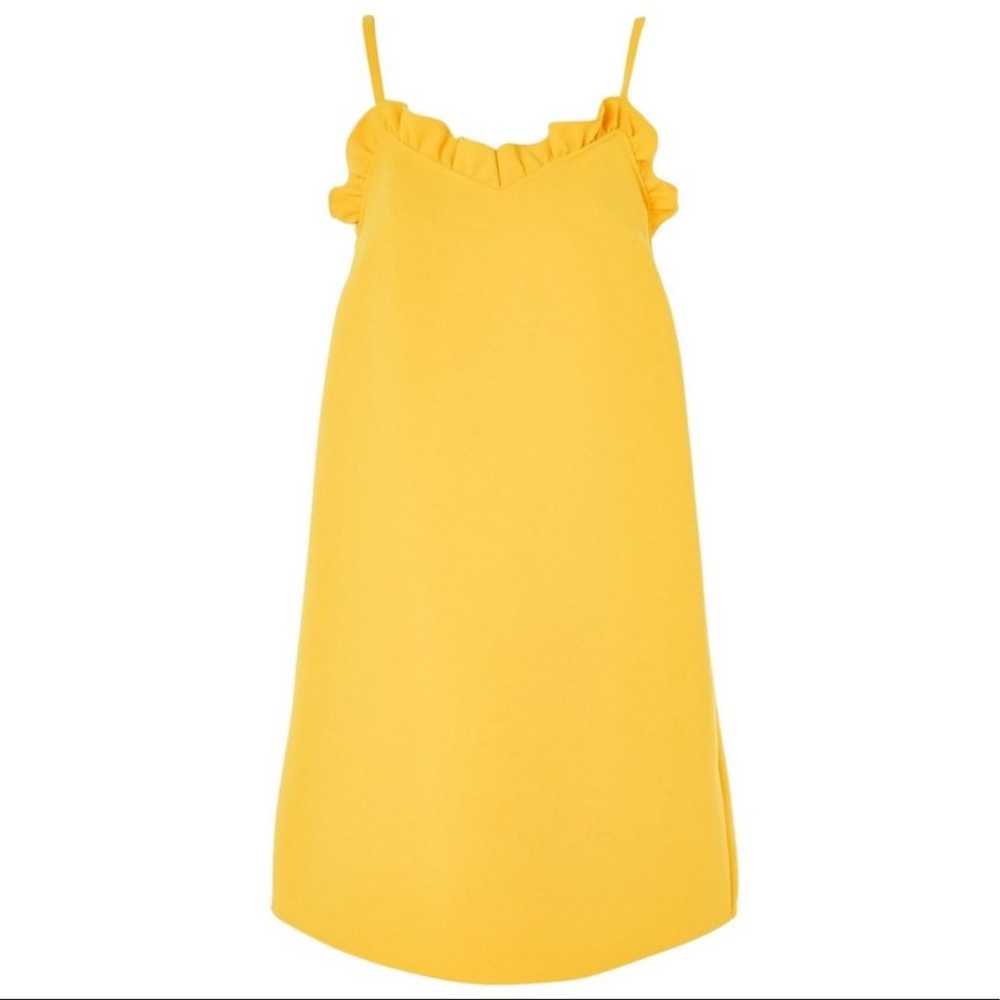 TOPSHOP Ruffle Trim Shift Mini Dress - image 1