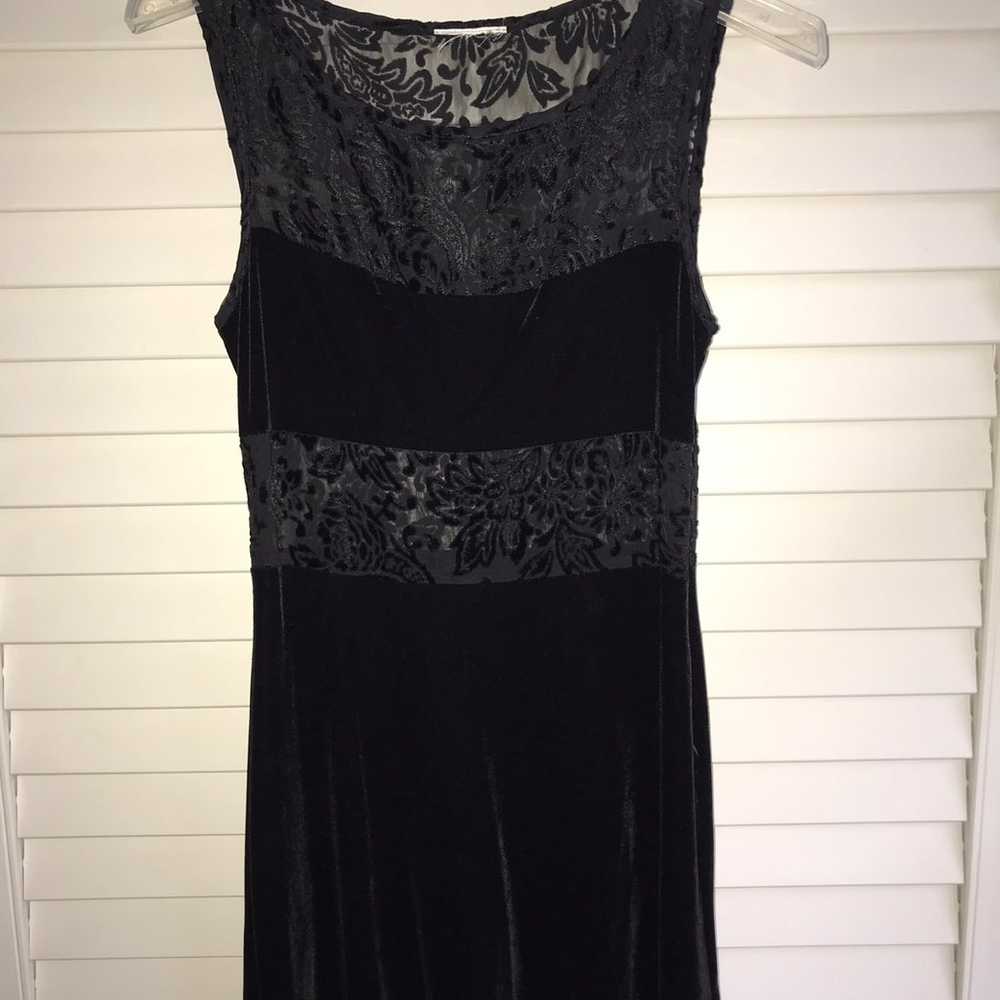 Vintage Velvet And Lace Dress - image 2